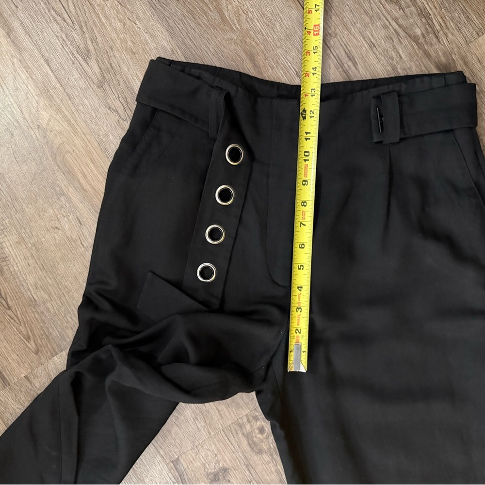 Sandro • Belted Wide Leg Cuffed Cropped Trousers - Picture 6 of 15